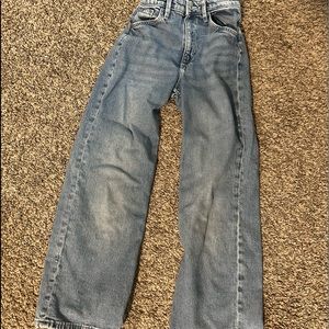 Girls H&M wide leg High waist Jeans 10 Stone washed